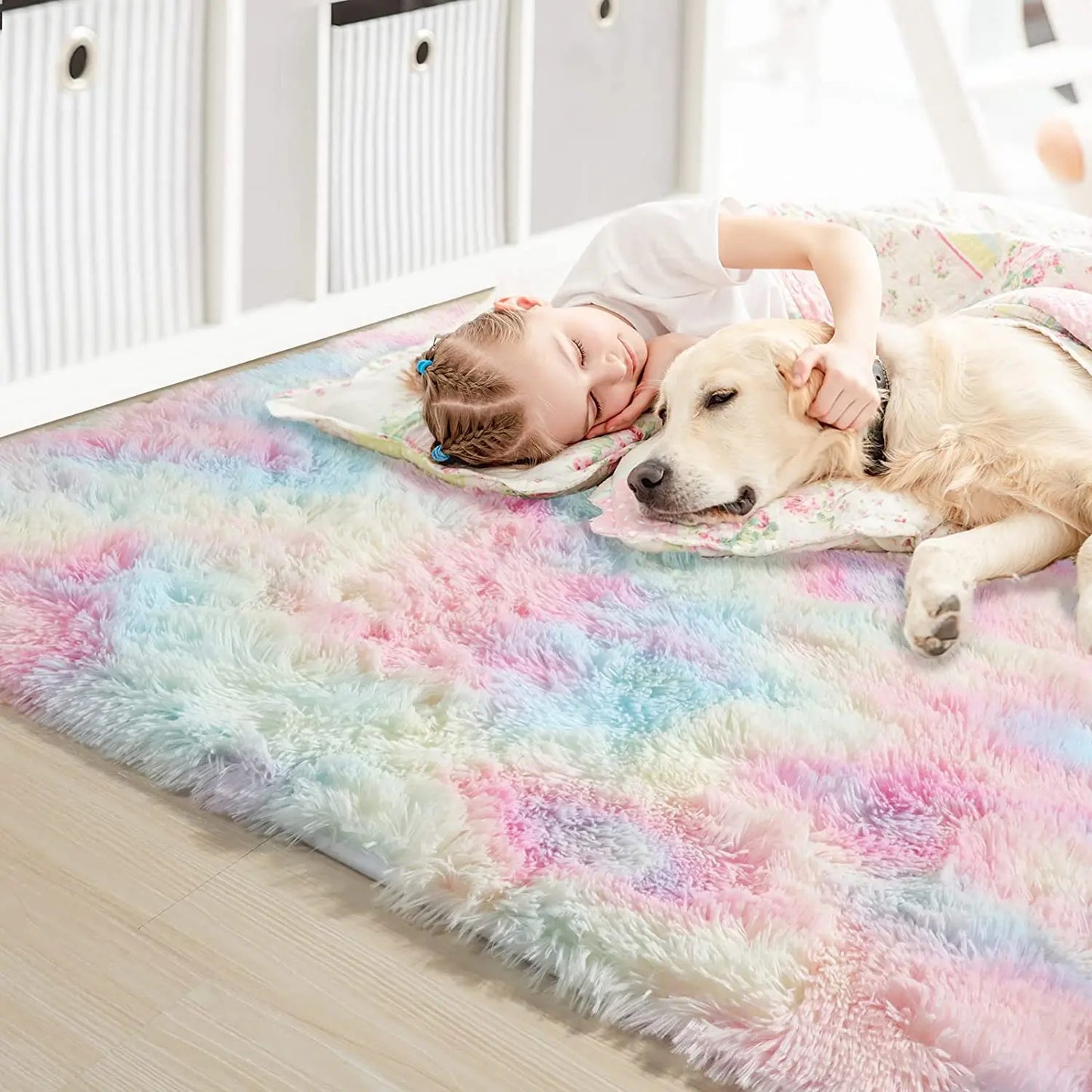 Tapis en Fourrure - HairyRugs™ - Arc-en-ciel